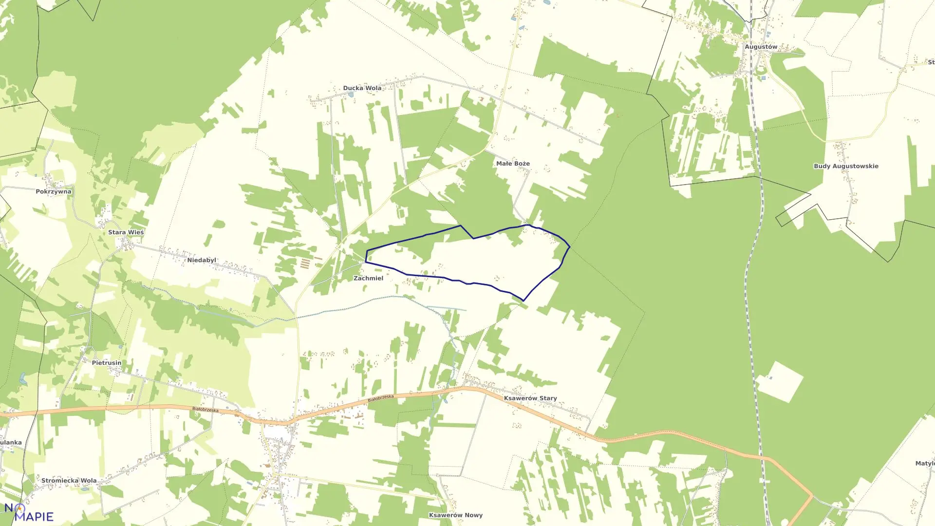 Mapa obrębu NOWA WIEŚ-IGNACÓWKA w gminie Stromiec